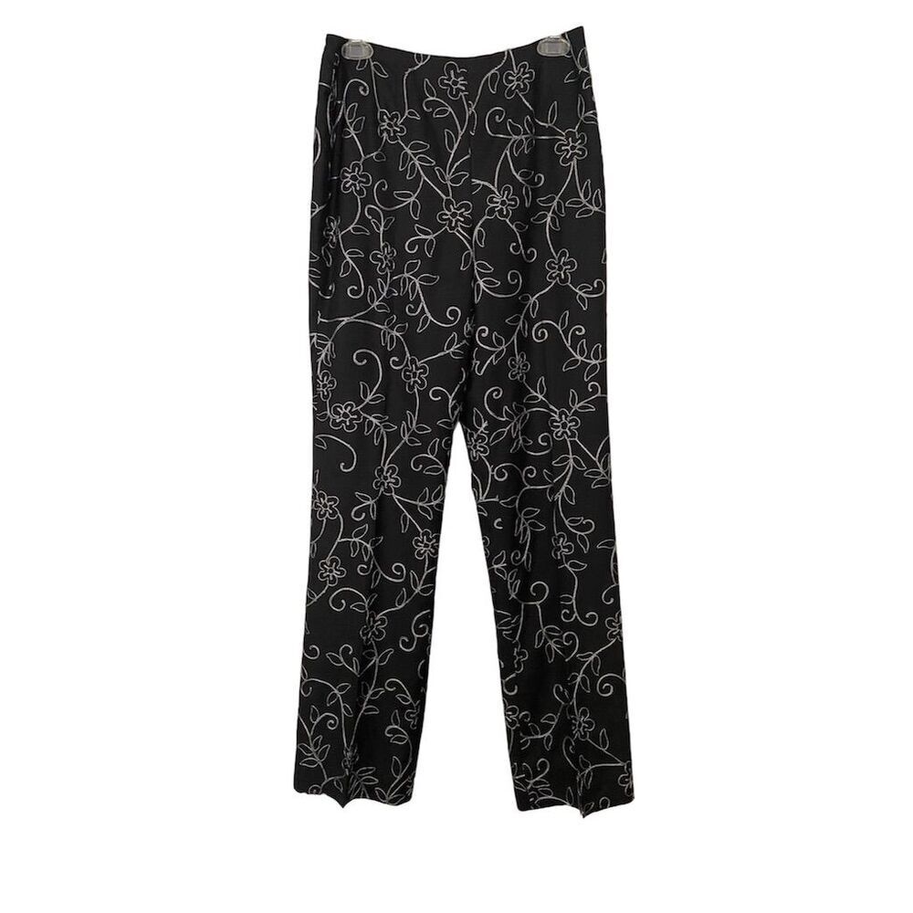 Dana Buchman Black and White Wide Leg Pants